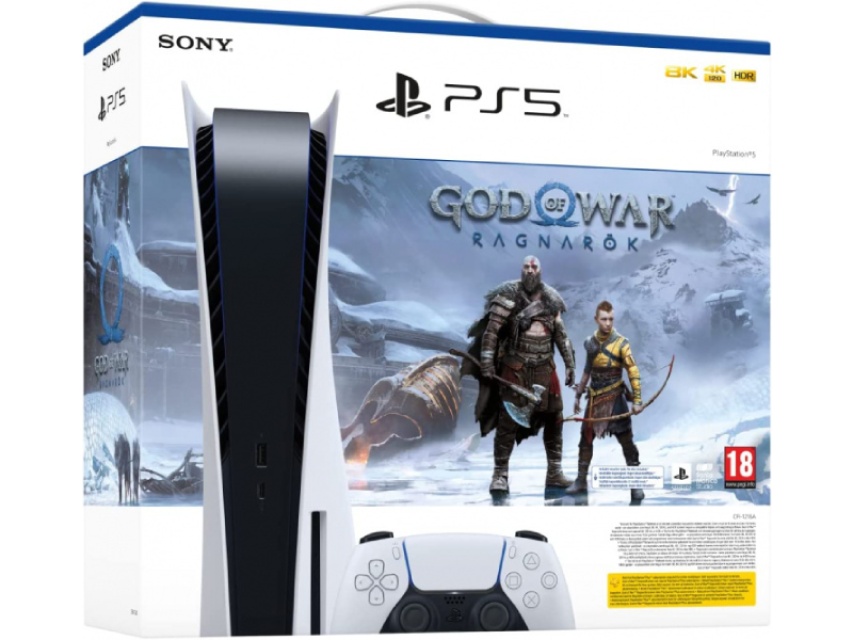 Sony Playstation 5 825GB Disc (PS5) (inkl. God of War: Ragnarök)